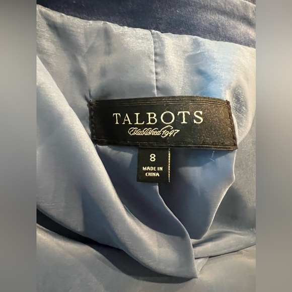 Talbot’s Blue Velvet Military Style Jacket with Structured Fit - Size 8 - Picture 11 of 12